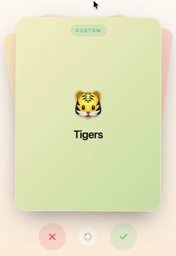 Swipe voting on mobile